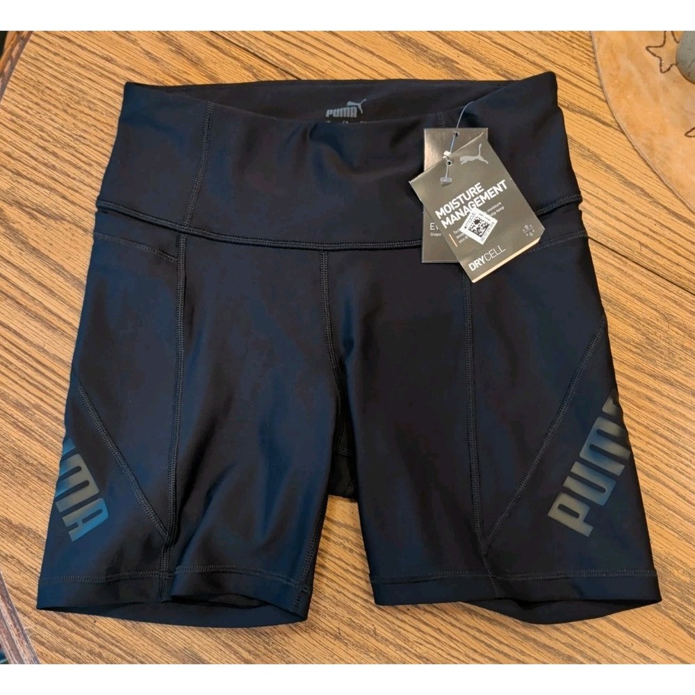 NWT Puma Running Bike Shorts Womens Training Logo Eversculpt 5" Size Small